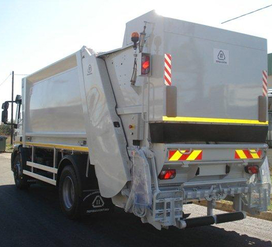 Container washing waste compactors