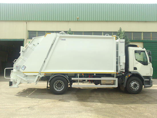 Container washing waste compactors