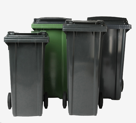 2 wheeled bins