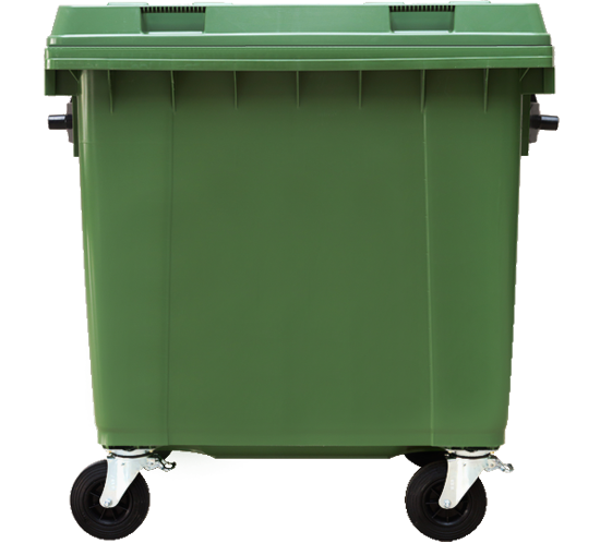 1100ltr flat top waste container