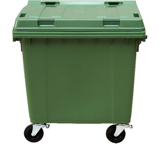 1100ltr flat top waste container