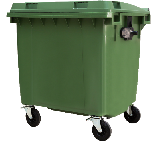 1100ltr flat top waste container