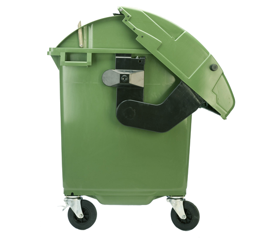 1100ltr roll top waste container